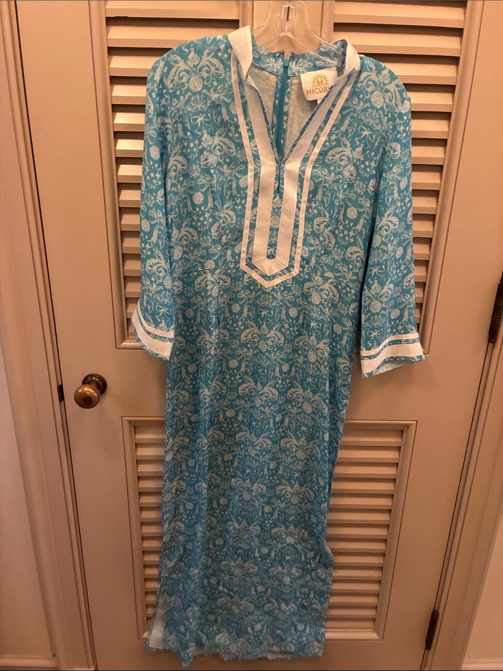 NicoBlu  Turquoise Printed Maxi Dress